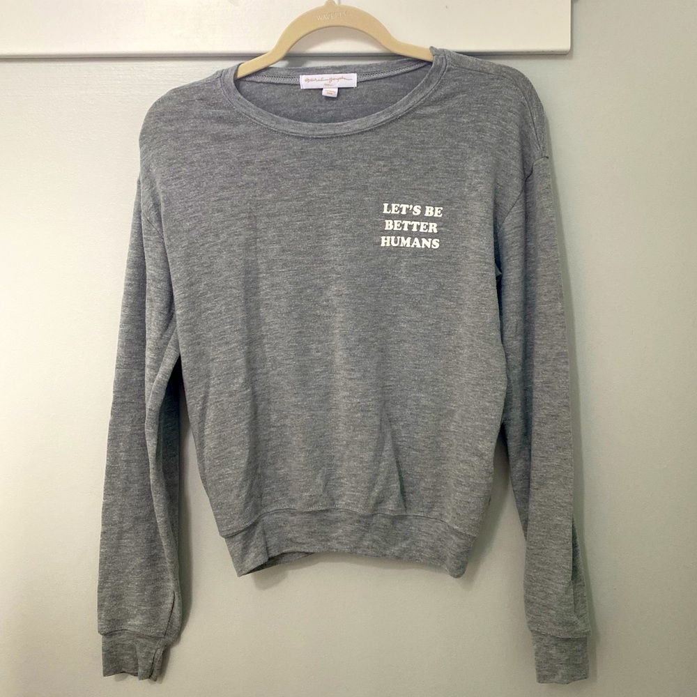 Spiritual Gangster Size S Grey sweatshirt. “Let’s be better humans”